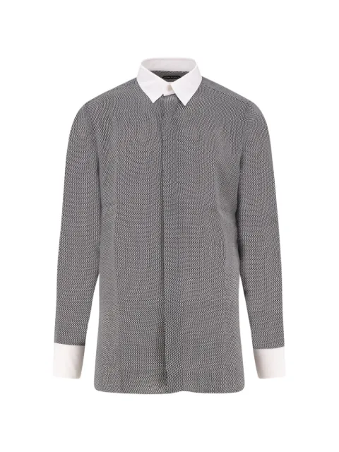 TOM FORD patterned concelad-fastening shirt Black HRBF04S0206NWA