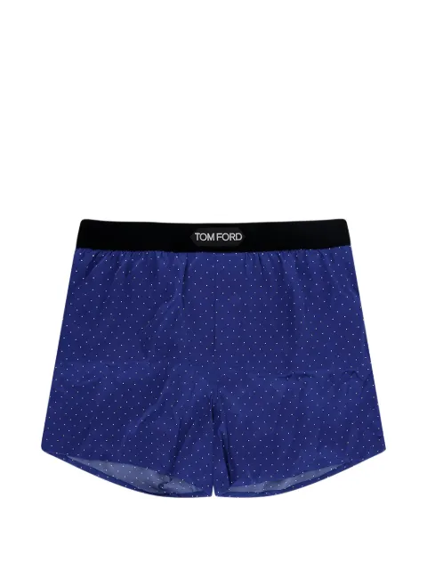 TOM FORD polka-dot waistband boxer briefs Blue T4LE42120