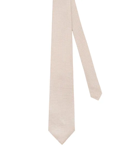 TOM FORD square-pattern silk tie Neutrals STE001S0236JAV
