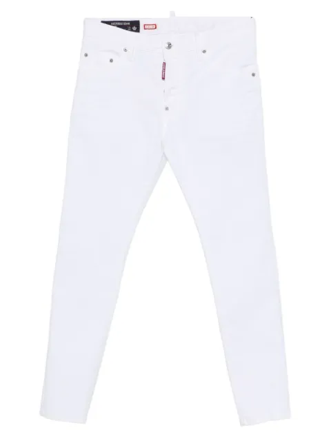 DSQUARED2 Skater rivet cotton skinny jeans White S74LB1930S39781