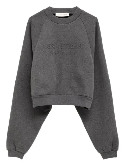 FEAR OF GOD ESSENTIALS 90s embossed-logo crew-neck sweatshirt Grey 192HO257831FWCHARCOALHEATHER