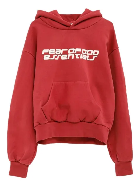 FEAR OF GOD ESSENTIALS logo-print hoodie Red 192H0255541FW