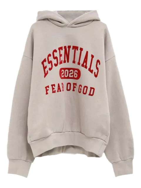 FEAR OF GOD ESSENTIALS logo-print hoodie Grey 192HO256862F