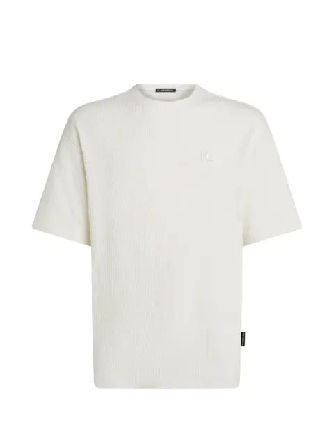 Karl Lagerfeld textured monogram T-shirt Neutrals B2M17030B09