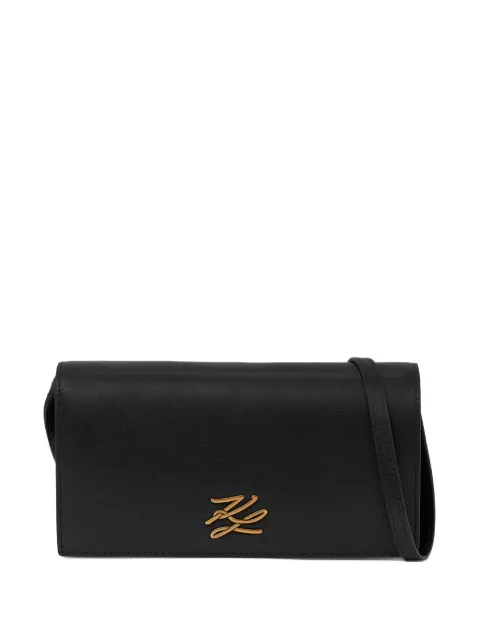 Karl Lagerfeld mini K/Autograph logo-plaque cross body bag Black B2W30268992