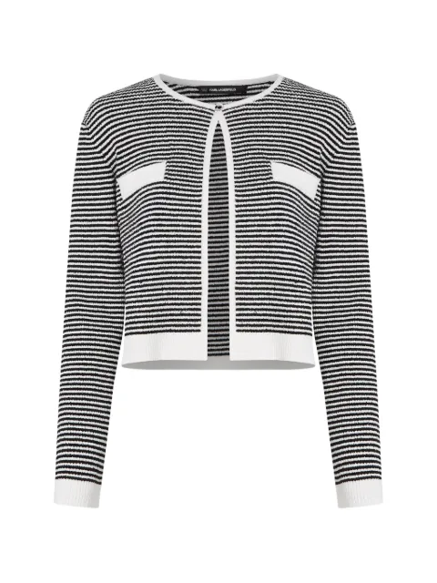 Karl Lagerfeld Ikon striped cardigan Black B2W180151MC
