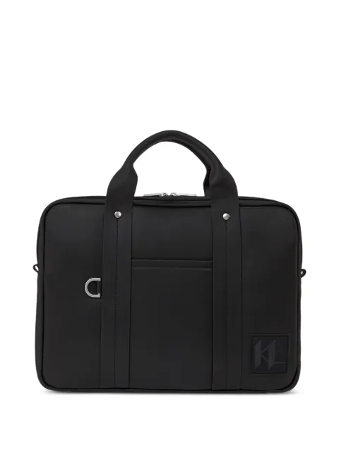 Karl Lagerfeld logo-patch briefcase Black B2M30191999