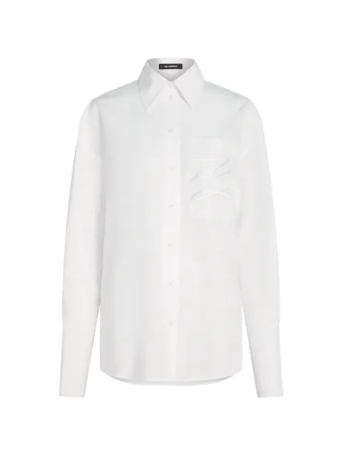 Karl Lagerfeld x Amber Valletta signature-detail shirt White B2W11041100