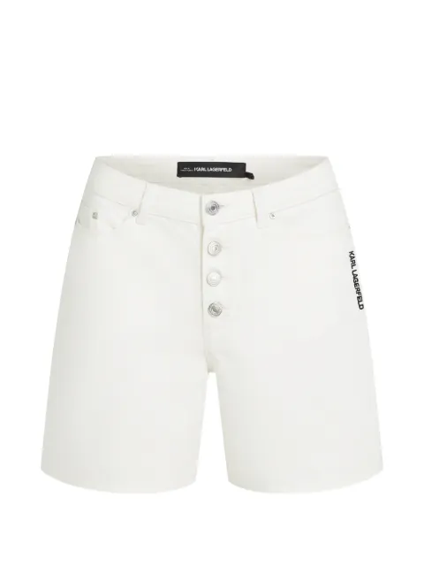 Karl Lagerfeld Ikon button-fastening shorts White B2W10048461