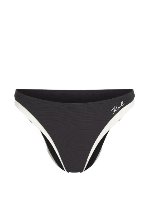 Karl Lagerfeld Signature cheeky bikini bottoms Black B2W46023999