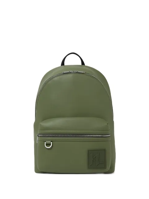 Karl Lagerfeld logo-patch backpack Green B2M301811OP