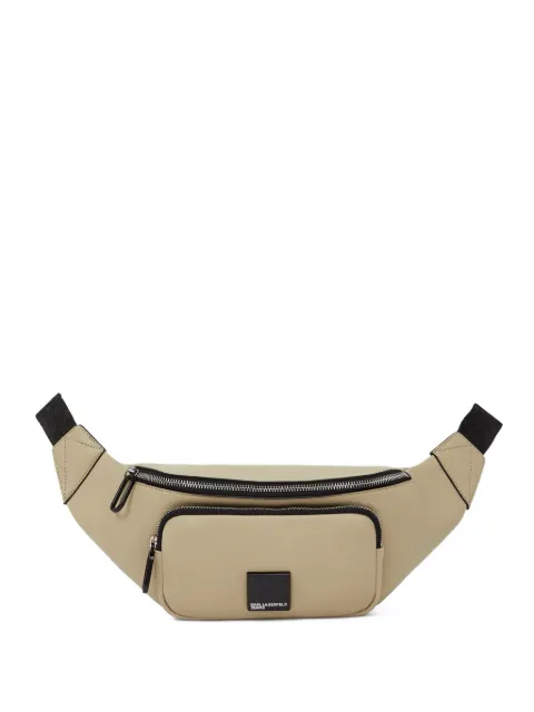 Karl Lagerfeld Jeans box logo zip fastening belt bag Neutrals B2M3015