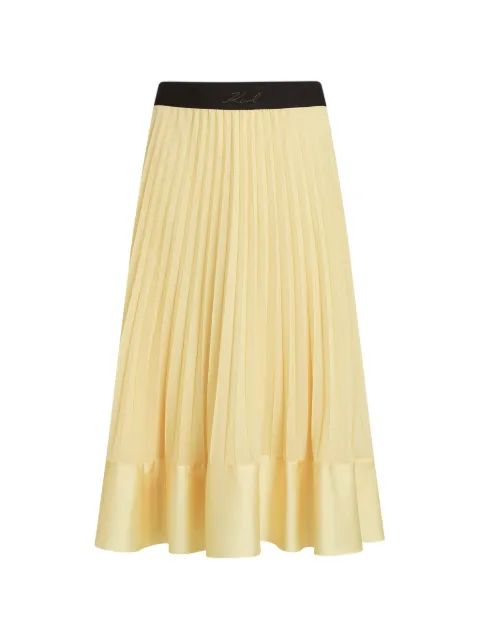 Karl Lagerfeld pleated midi skirt Yellow B2W120031LD