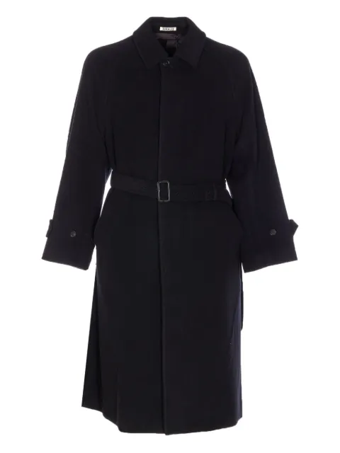 Auralee button strap coat Blue A25AC01WMBLACK