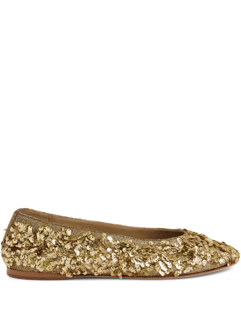 Rabanne sequin-embellished ballet flats Gold 26PHH0142EMB027