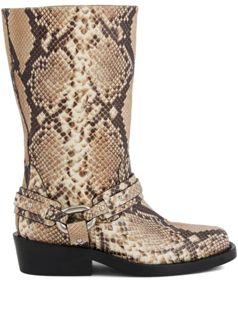 Rabanne XL Link biker boots Neutrals 26PHH0135CLF291