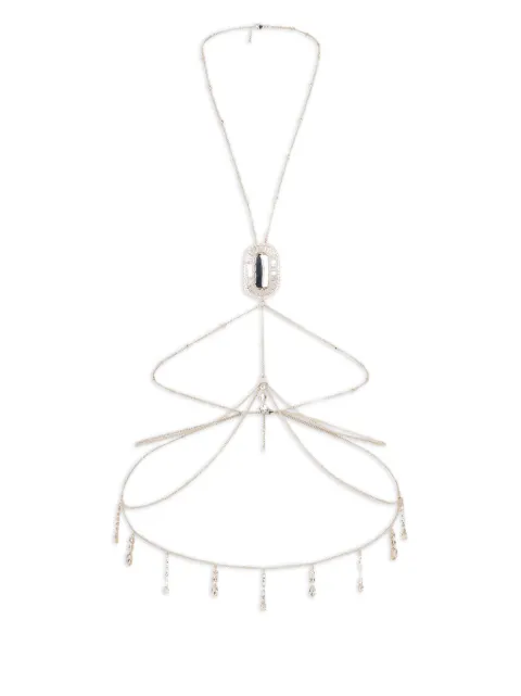 Rabanne pendant-embellishment body chain Silver 26PBB0468MET846