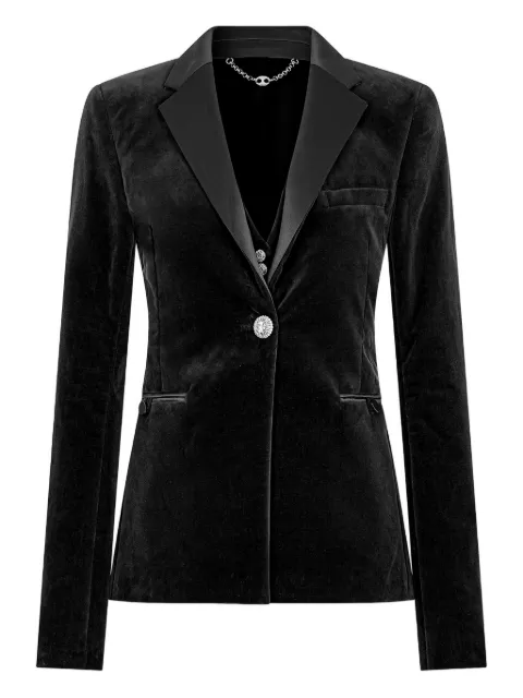 Rabanne jewel-button blazer Black 26PCVE044CO1158