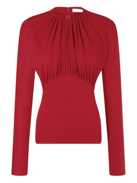Rabanne long-sleeve blouse Red 26PJTO179VI0601