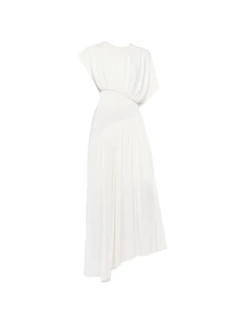 Rabanne textured ruched asymmetric dress White 26PJRO235VI0601