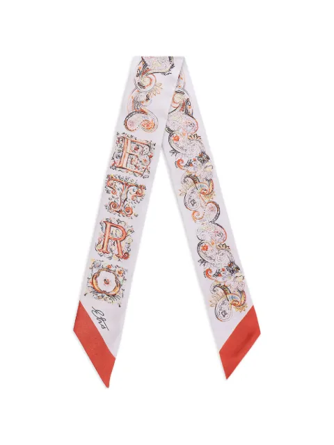 ETRO silk paisleyina with logo and floral paisley motif White WATA0016AKE85S9880