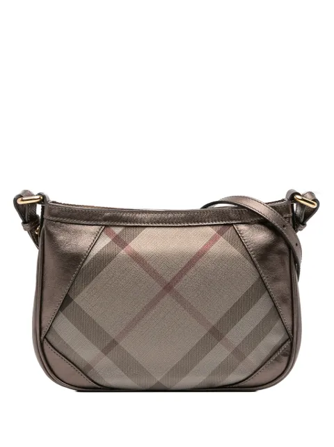 Burberry Pre-Owned 2000-2017 Supernova Check Canvas and Metallic Leather crossbody bag Brown 1FS91YPOZBC9HM9T