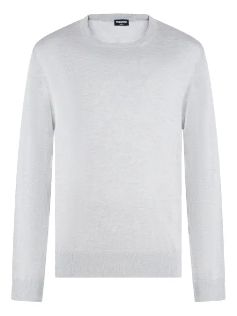 FRANZESE COLLECTION ribbed crew-neck sweater Grey FE68503004