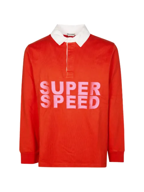 JW Anderson long-sleeve contrast polo shirt Red JO0289PG1938