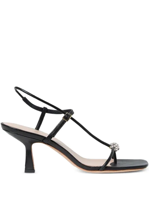 Loeffler Randall 70mm Triana crystal sandals Black TRIANANBKGCR