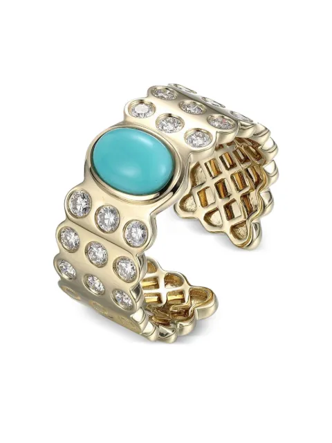 Type Jewelry 18K yellow gold Leggo 2.0 turquoise and diamond ring Gold TJ221T