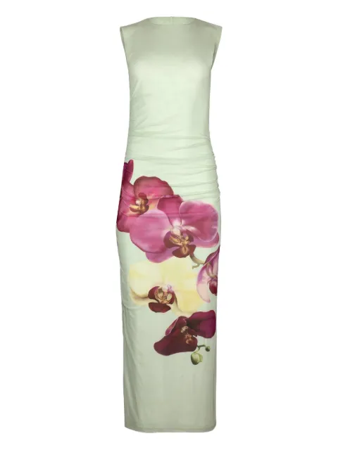 Aston Studio Ariel floral midi dress Green AS42556MEADOWPHALAE