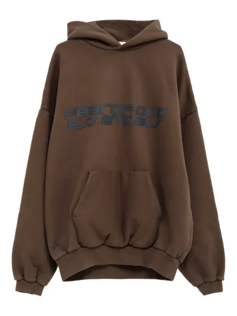 FEAR OF GOD ESSENTIALS 90s logo-print hoodie Brown 192HO256563F