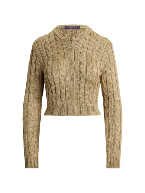 Ralph Lauren Collection cable-knit cropped cardigan Neutrals 290P08728005