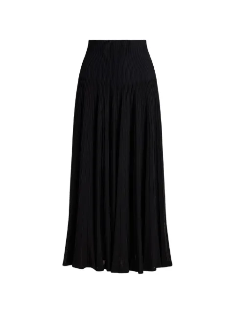 Ralph Lauren Collection Celia ottoman pleated skirt Black 290P13190001