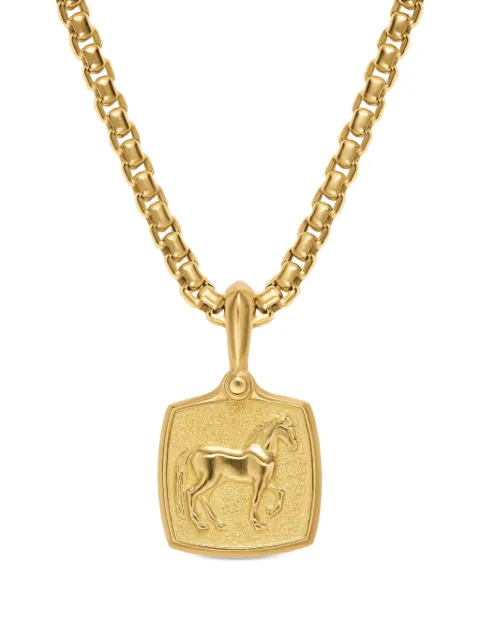David Yurman 18K yellow gold Petrvs horse-amulet necklace Gold D35314M88