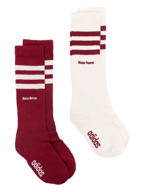 adidas x Wales Boner 3-Stripe socks (pack of two) Red JH3610