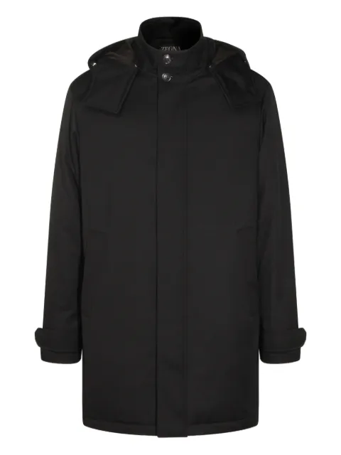 Zegna hooded parka coat Black UGTC5A2G336K