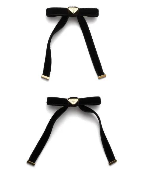 Prada velvet hair clips Black 1IF258068