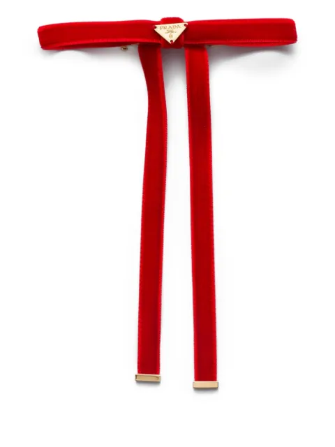 Prada velvet hair clip Red 1IF257068