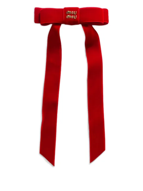 Miu Miu velvet hair clip Red 5IF284068