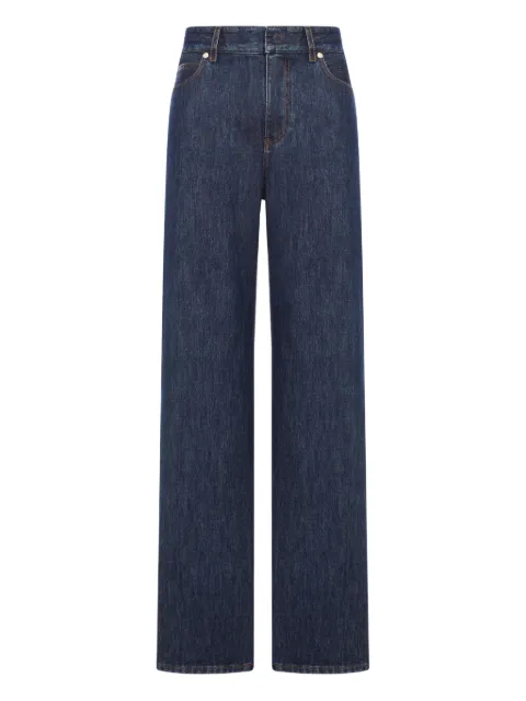 FENDI logo-embroidered jeans Blue FLP882AW82