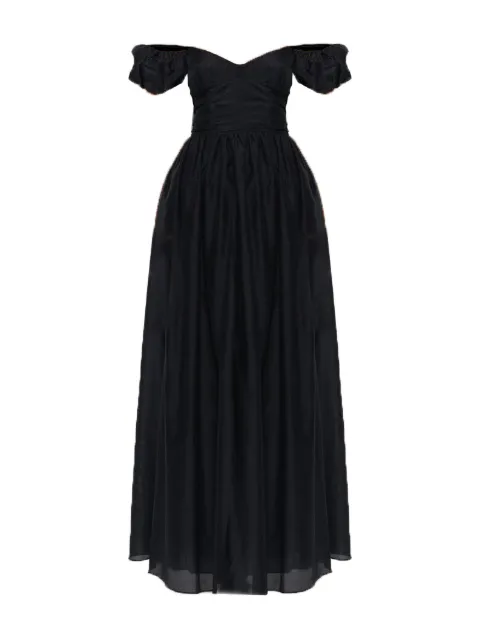 Matteau off-shoulder puffed-sleeve maxi dress Black OFSD