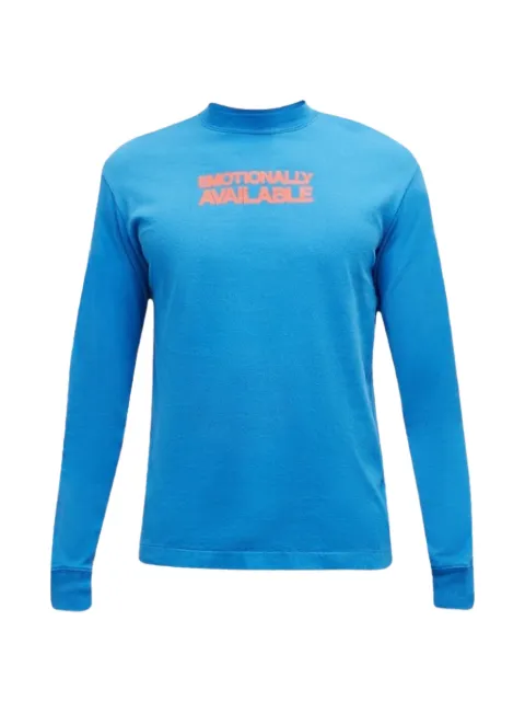 Off-White long-sleeve T-shirt Blue VUBQEJ0Y