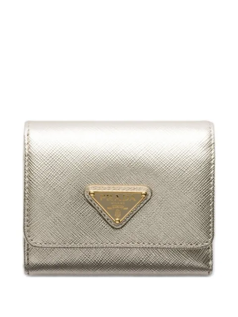 Prada logo leather wallet Gold 1MH043QHH