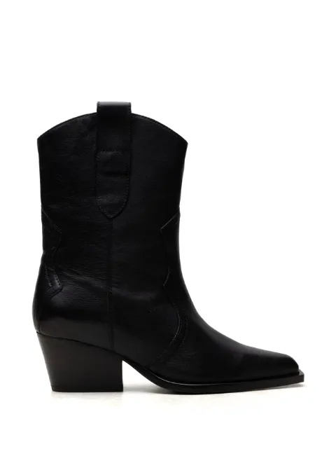 Free People leather cowboy boots Black 94024981
