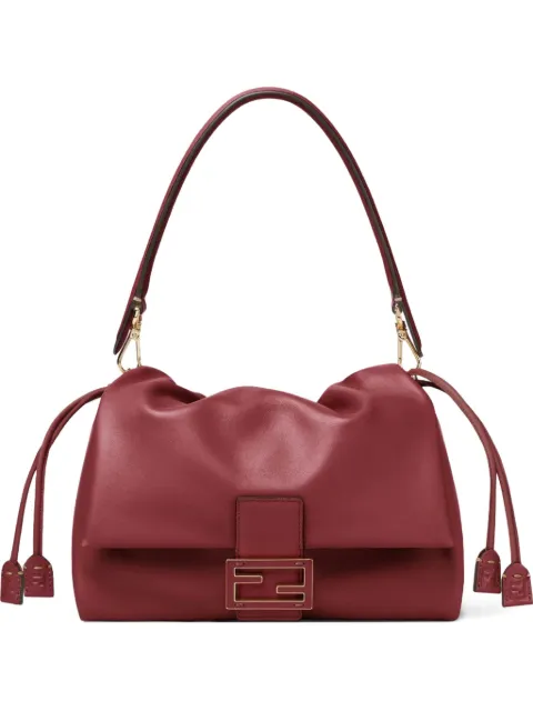 FENDI medium Mamma Baguette ff-buckle tote bag Red 8BR833AQ0D