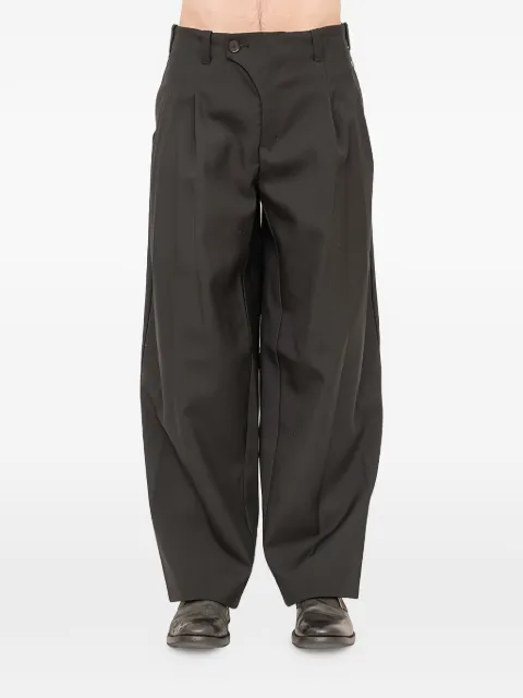 Devoa wool trousers Black BAGGYPANTSWOOLGABARDINE
