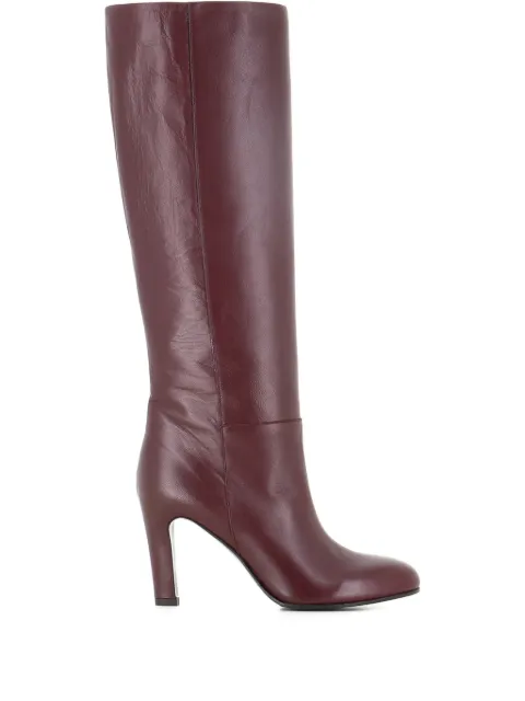 Del Carlo leather boots Red 12028