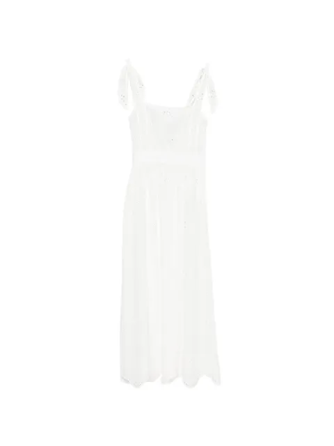 Matteau broderie-anglaise apron maxi dress White BAMDR