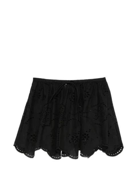 Matteau broderie scalloped-hem mini skirt Black BMNSK